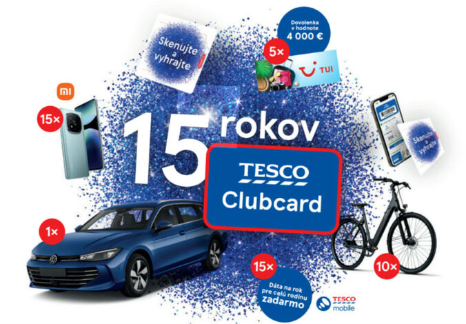 Tesco Clubcard oslavuje 15. narodeniny, zákazníkov odmení za ich vernosť