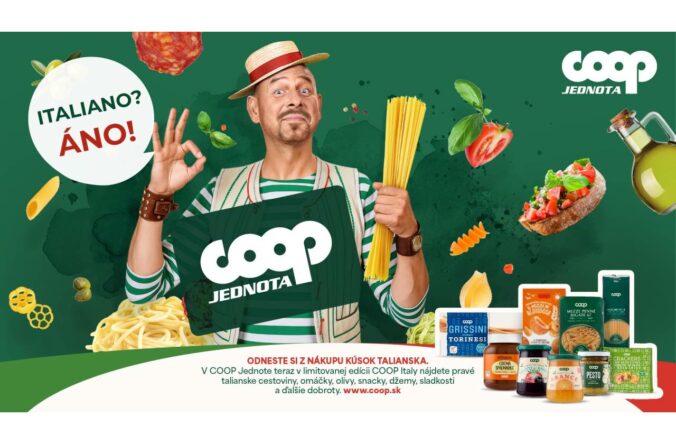 COOP Jednota prináša v spolupráci so spotrebným družstvom COOP ITALIA limitovanú edíciu talianskych chutí