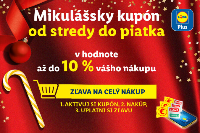 Nakupovať s Lidl Plus sa oplatí. Mikuláš prináša zľavu až do 10 %