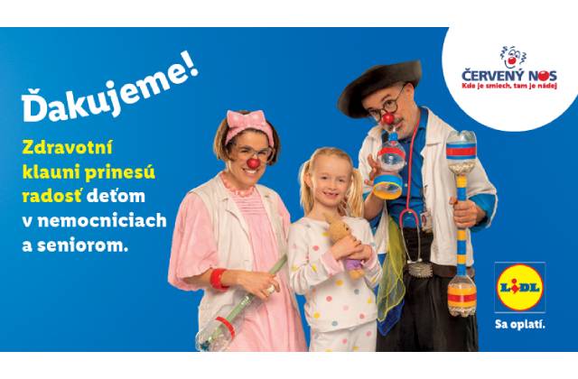 Vráťte fľašu, darujte úsmev: Zákazníci Lidla môžu cez zálohomaty podporiť zdravotných klaunov a priniesť radosť chorým deťom aj seniorom