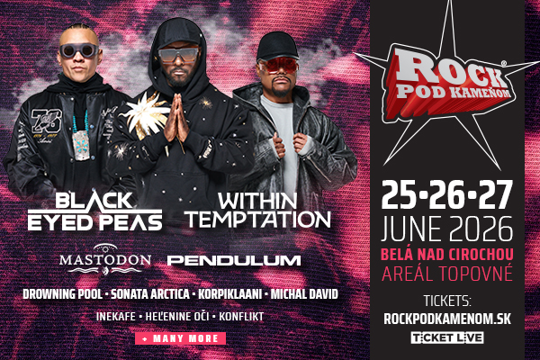 Black Eyed Peas vystúpia na festivale Rock pod Kameňom 2026